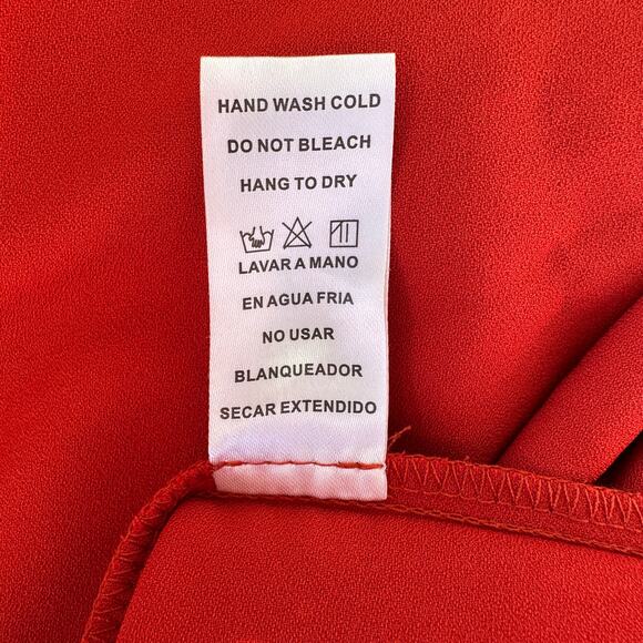 Red Cocktail Flare Dress for the Holidays or Summer, Size L - Picture 6 of 8